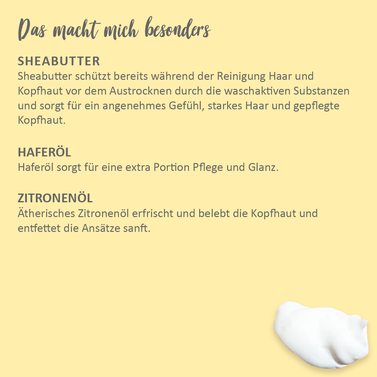 Shampoo-Pulver Hafermilch-Zitrone